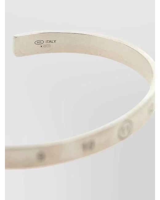 Maison Margiela Multicolor Numeric Motif Bracelet Engraved Open Cuff