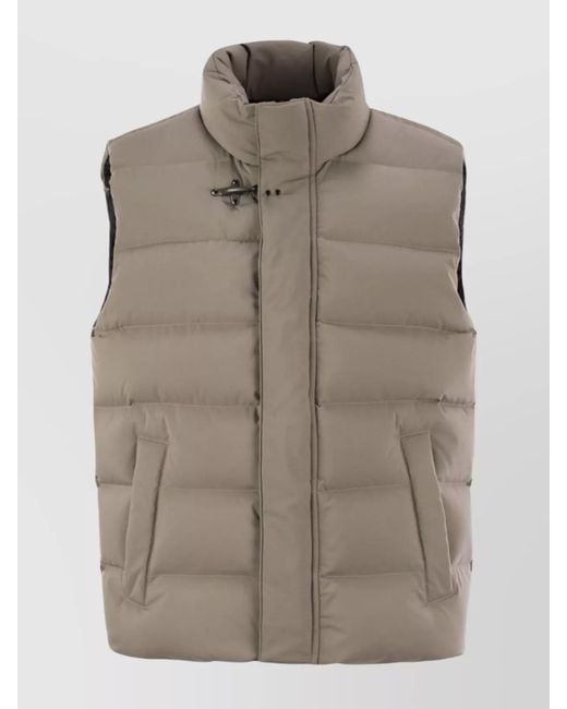 Fay Brown Puffer Gilet for men