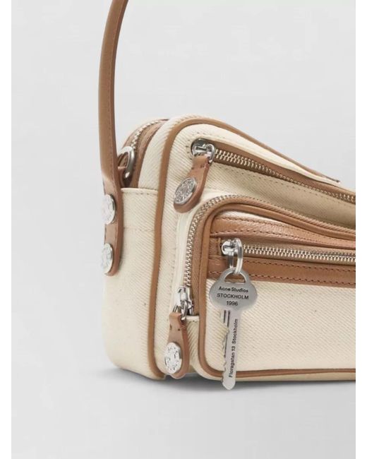 Acne Natural Canvas Mini Shoulder Bag