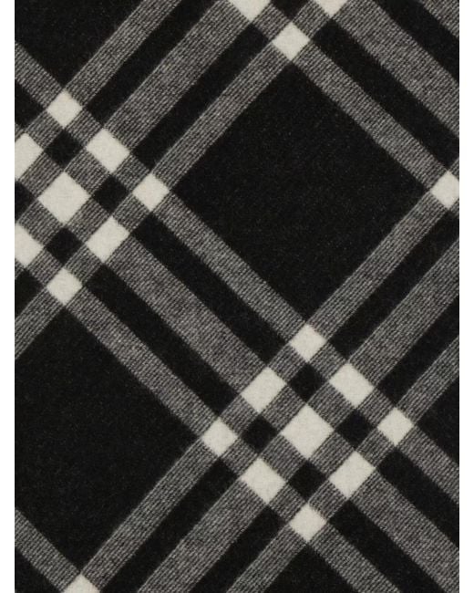 Burberry Black Embroidered Cashmere Scarf