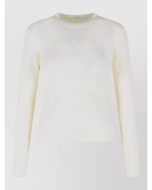 Max Mara White Virgin Wool Sweater