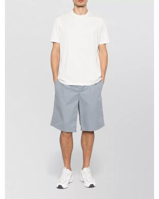Paul & Shark White Cotton T Shirt Embroidered Logo Detail for men