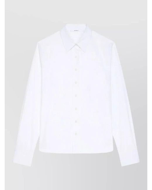 Givenchy White Cotton Long-Sleeve Shirt