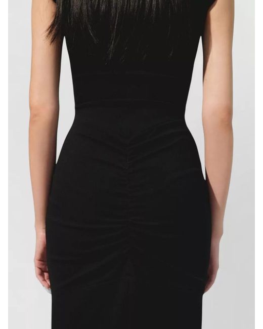 Jacquemus Black Sleeveless Asymmetric High-Neck Midi Dress