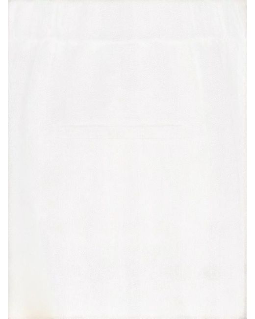 Peserico White Linen Straight Leg Trousers Resca