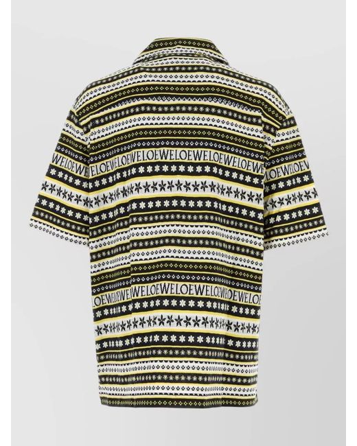 Loewe Multicolor Embroidered Cotton Shirt Paula Ibiza Edition for men
