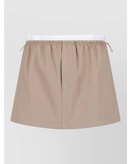 Alexander Wang Natural Cotton Mid-Rise Mini Skirt