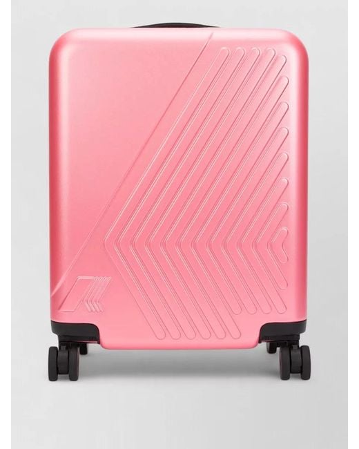K-Way Pink Eudoxie Cabin Trolley Suitcase Hard Shell for men