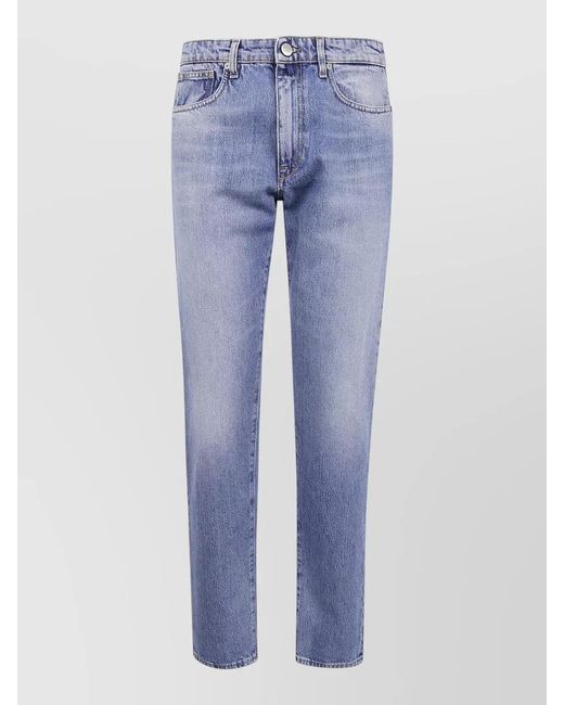 Incotex Blue Regular-Fit Straight-Leg Jeans for men