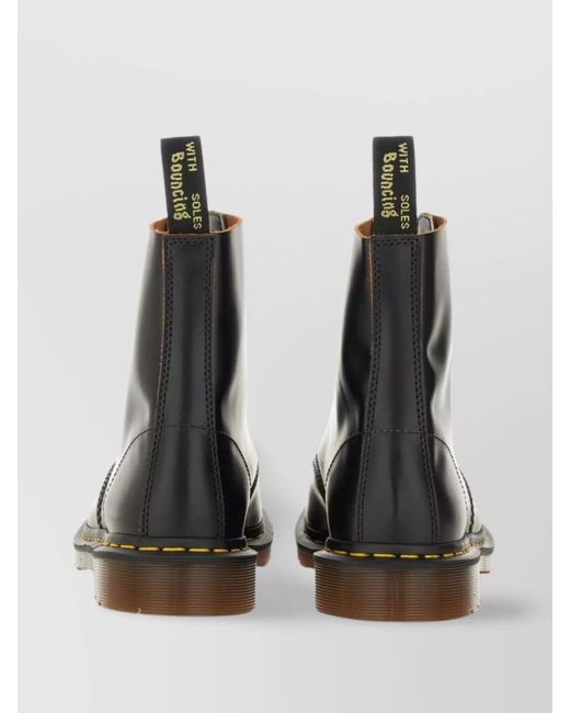 Dr. Martens Black Leather Lace-Up Boots for men