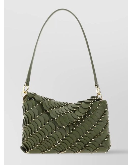 Rabanne Green 1969 Chain Mail Shoulder Bag