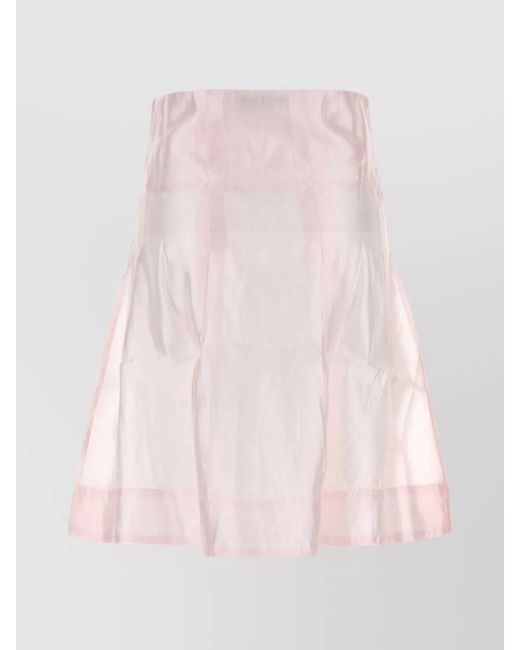 GIMAGUAS Pink Silk Midi Skirt
