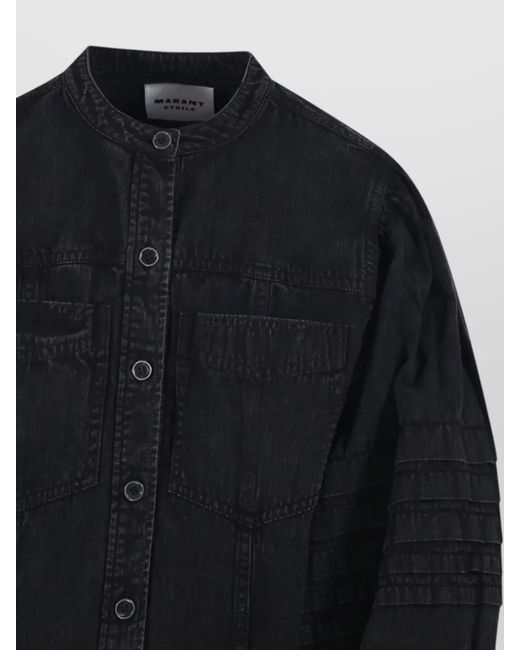 Isabel Marant Blue Cotton Fitted Jacket