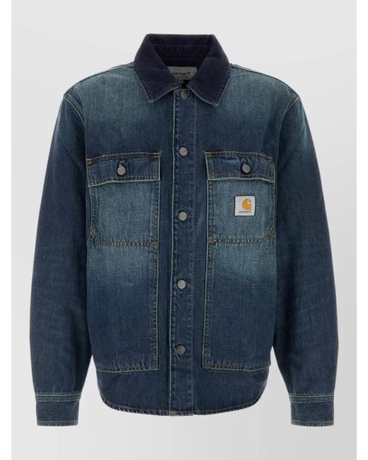 Carhartt Blue Denim Shirt Jacket for men