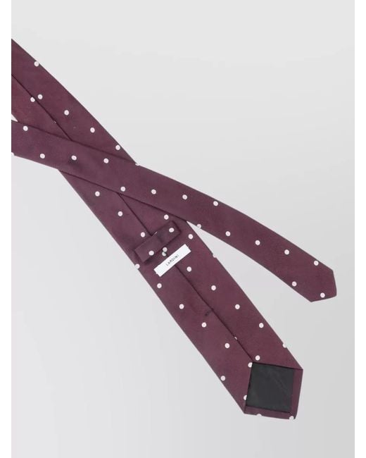 Lardini Purple Polka Dot Tie Adjustable Length Smooth Texture for men