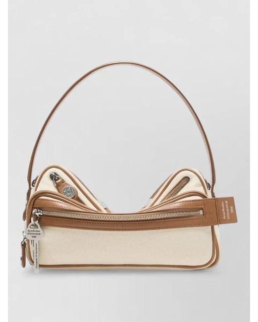 Acne Natural Canvas Mini Shoulder Bag