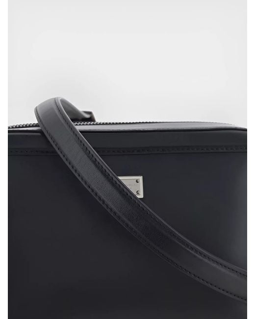 Dolce & Gabbana Black Leather Mini Clutch Bag for men