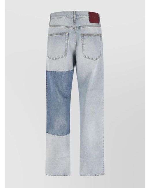 Gucci Blue Loose Straight-Leg Trousers for men