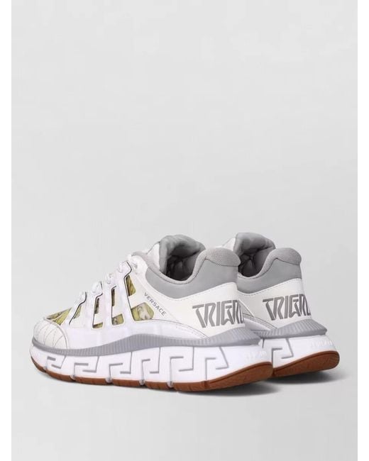 Versace White Leather Low-Top Sneakers