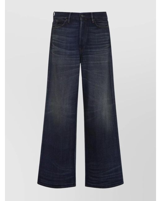 Acne Blue Yoyogi Jeans With Belt Loops And Wide Leg for men