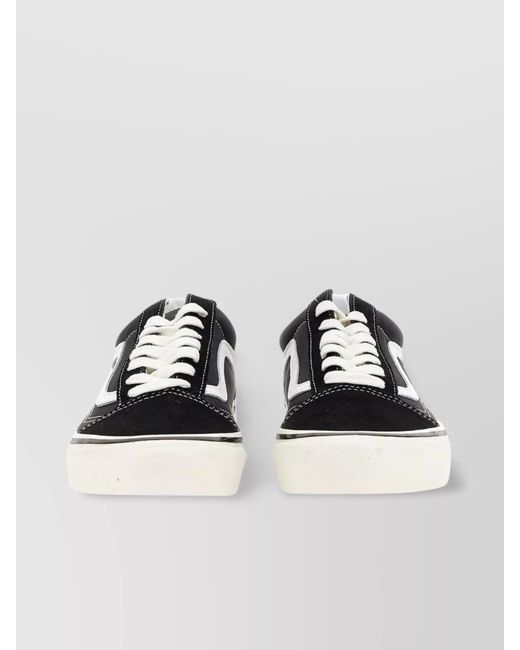 Vans White Printed Low-Top Sneakers