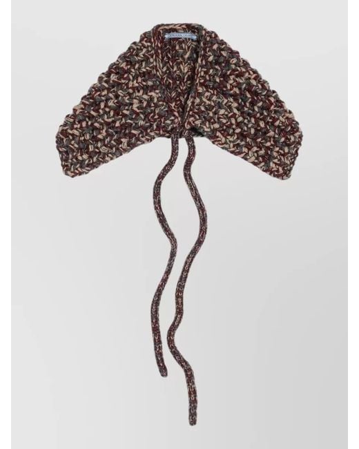 Prada Multicolor Chunky Knit Wool Long Winter Scarf