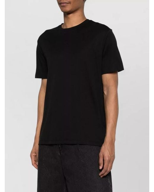 Calvin Klein Black Supima Logo Crewneck T Shirt for men
