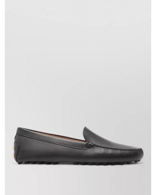 Tod's Gray Leather Loafers