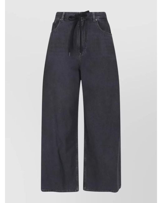 MM6 by Maison Margiela Blue High Waist Wide Leg Denim Pants Pockets