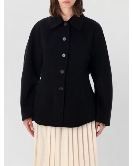 Rohe Blue Wool Jacket Structured Waist And Sleeves