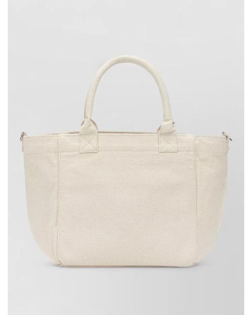 Ganni White Easy Pony Medium Tote Bag Shoulder