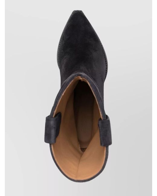 Isabel Marant Black Suede Western Boots