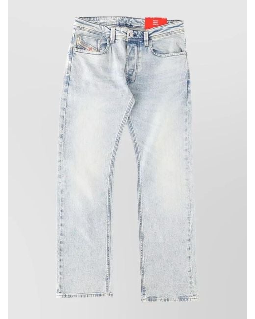 DIESEL Blue Straight-Leg Trousers for men