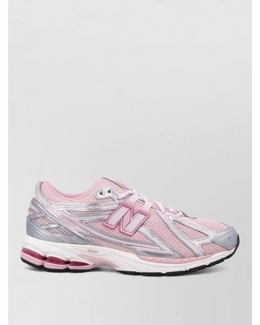 New Balance Pink Mesh Lace-Up Sneakers