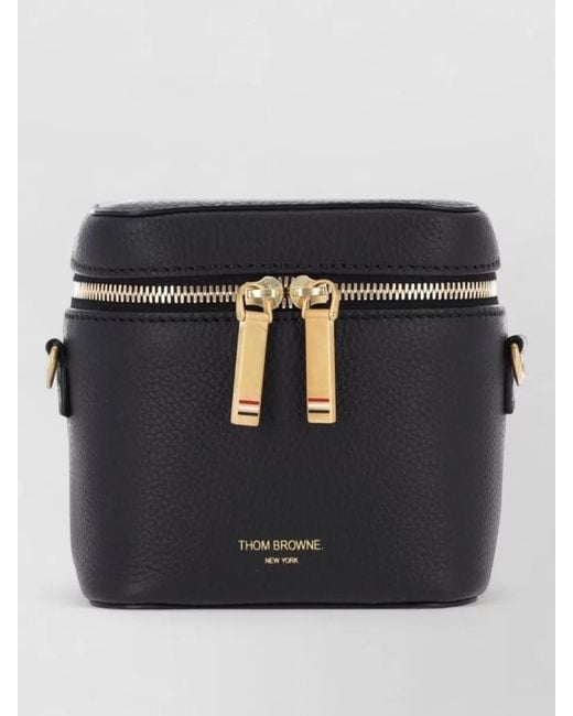 Thom Browne Black Leather Chain Mini Bag