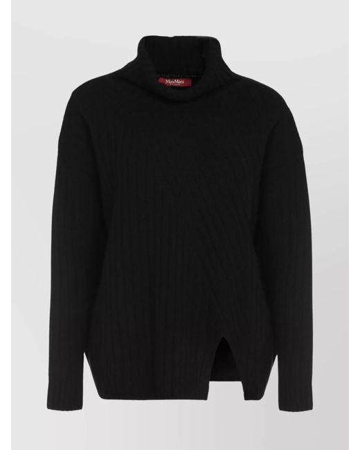 Max Mara Black Wool And Cashmere High Neck Sweater