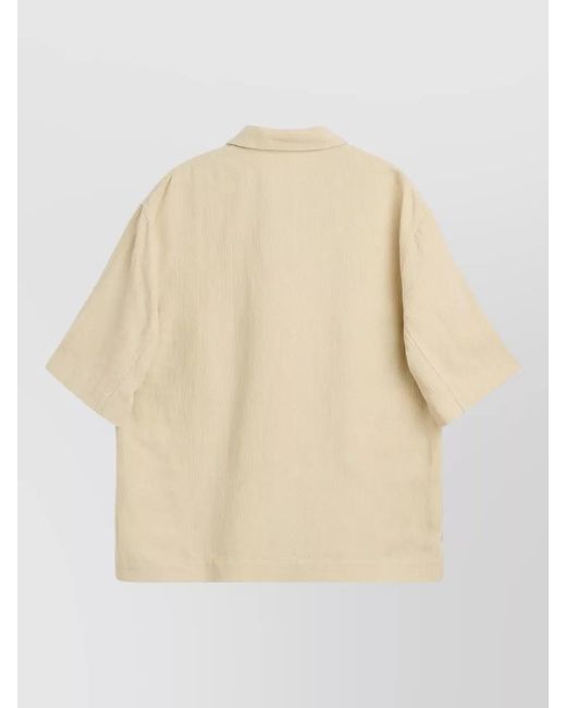 sunflower Natural Adam Shirt Linen Cotton Blend Short Sleeves for men