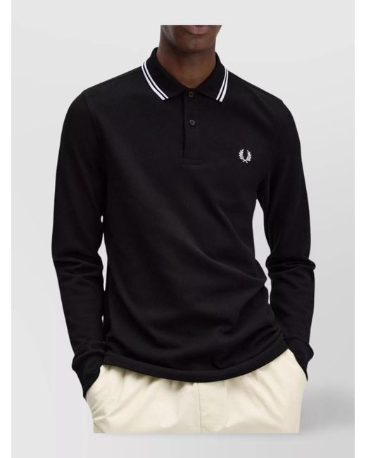 Fred Perry Blue Cotton Polo Shirt for men