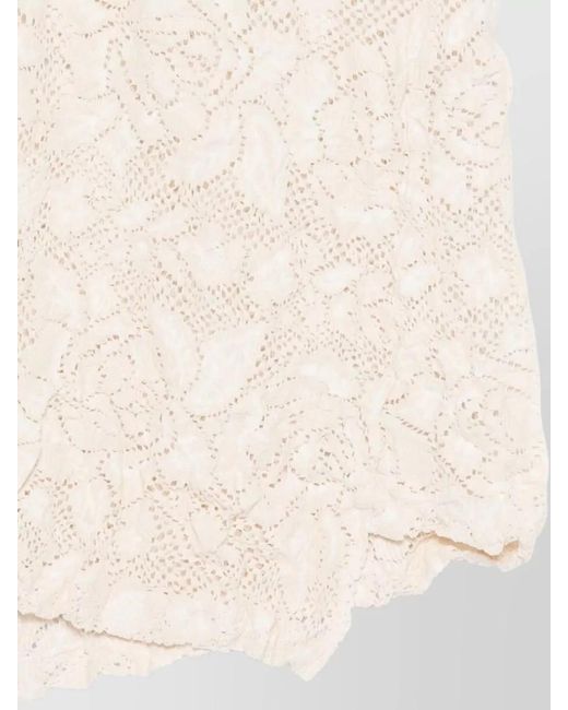 Comme des Garçons Natural Lace Floral Sleeveless Dress Round Neck