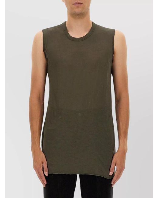Rick Owens Green Cotton Tank Top for men