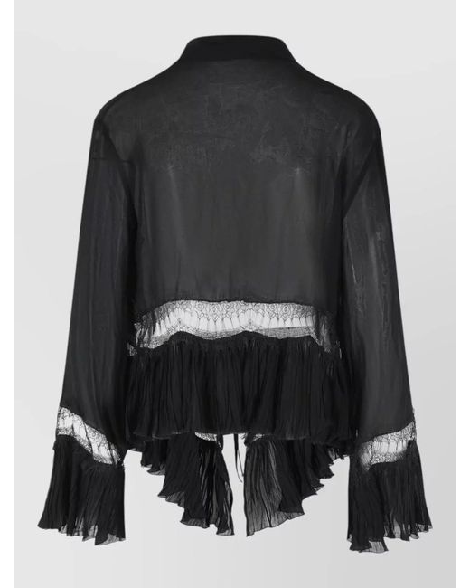 Blumarine Black Chiffon Blouse