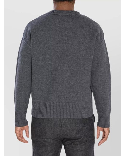 AMI Gray De Coeur Sweater for men
