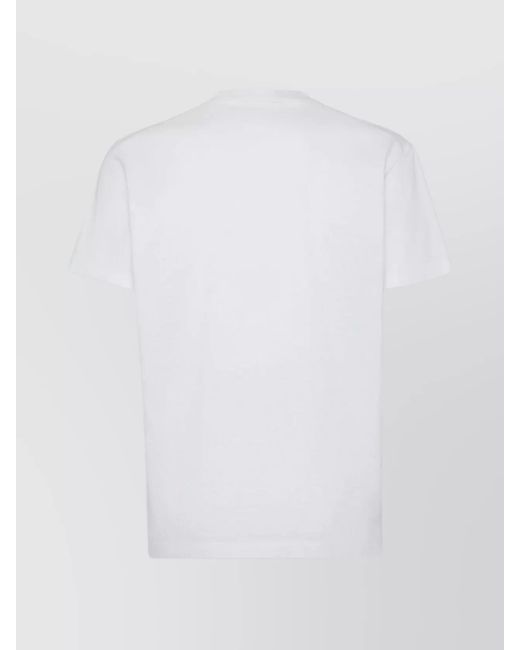 DSquared² White Cotton Logo Print Short-Sleeve T-Shirt for men