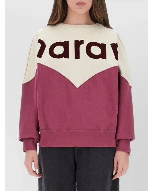 Isabel Marant Pink Knitwear Crew Neck Ribbed Cuffs Hem