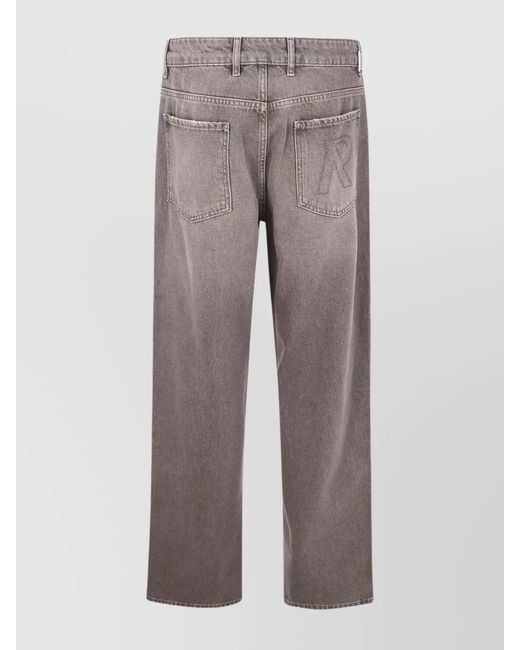 Represent Gray Denim Straight-Leg Trousers for men