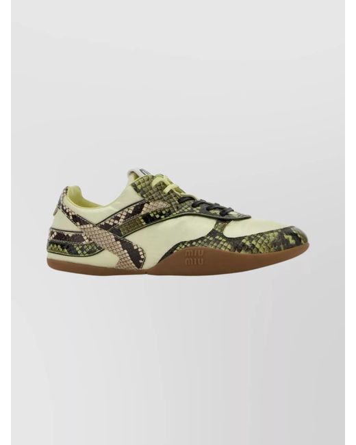 Miu Miu Multicolor Leather Low-Top Sneakers