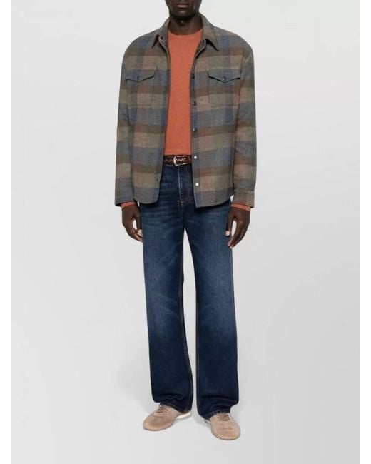 Etro Blue Straight-Leg Denim Jeans for men