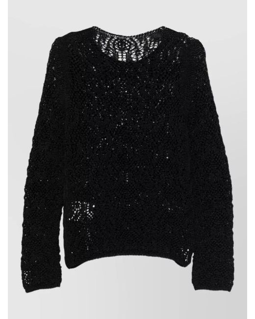 Comme des Garçons Black Open-Knit Crewneck Jumper