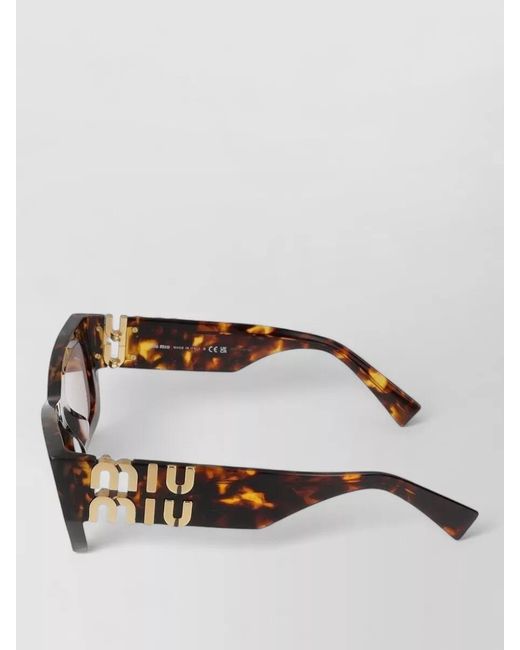 Miu Miu Multicolor Sunglasses Rectangular Thick Arms Model 0Mu 09Ws