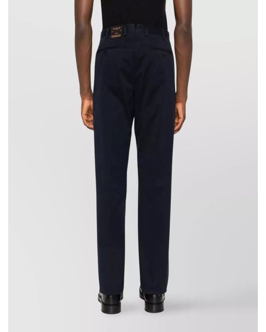 Incotex Blue Straight-Leg Trousers for men